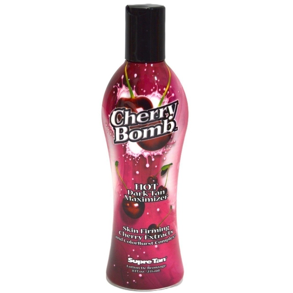 Supre Tan Cherry Bomb Hot Dark Tan Maximizer Tanning Lotion 8oz 235ml 1123001